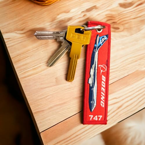 Image of 4 Pcs Pack Aviation Passenger Plane Aircraft Born To Fly Keyring Set B 737, B 747, B 777, B 787 Key Chain