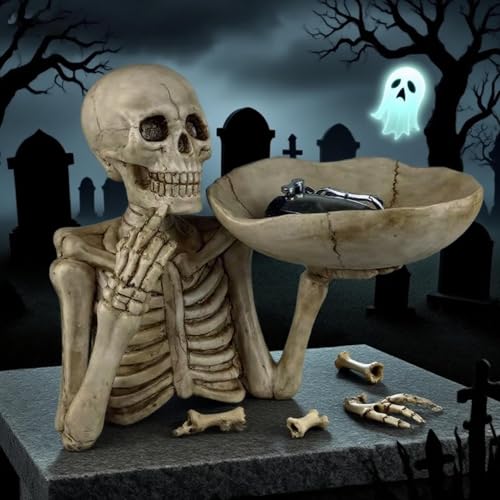 Bol à bonbons d'Halloween squelette, cadeau idéal pour amateurs de déco