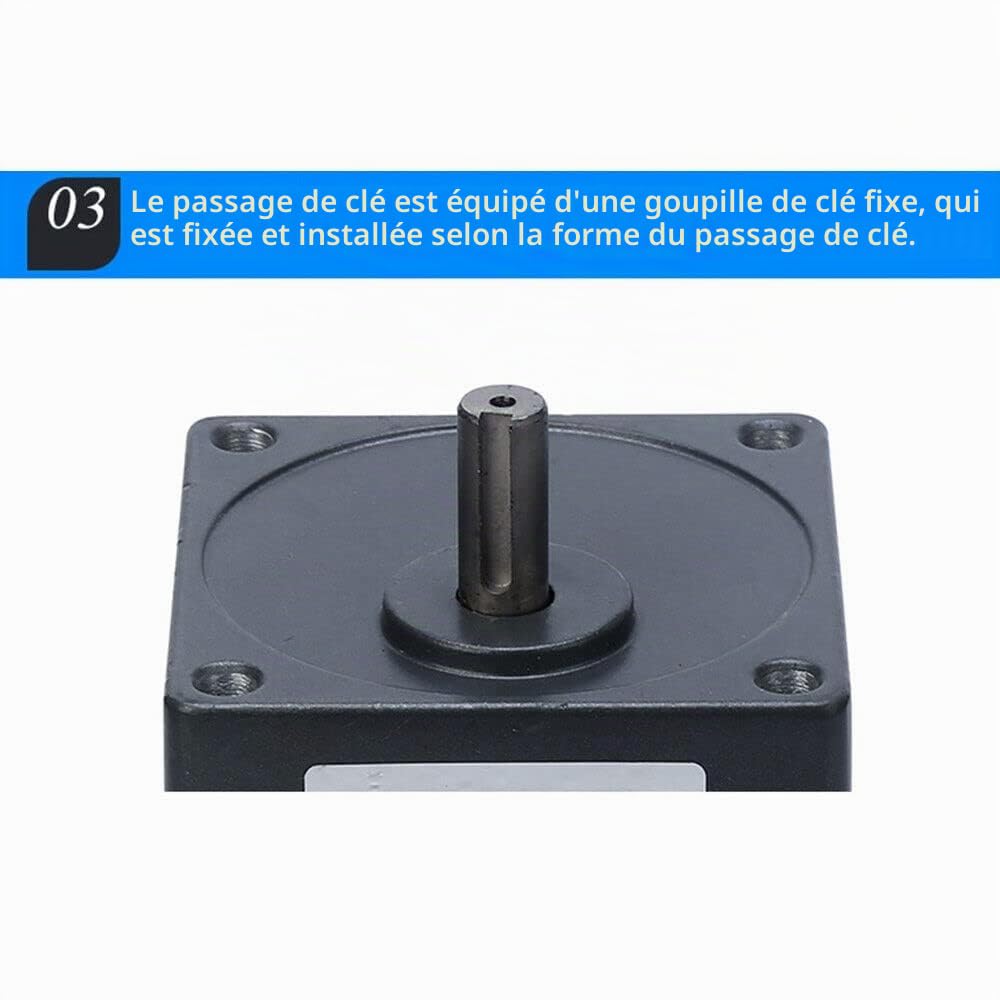 Moteur à engrenages 90 W, moteur électrique, courant alternatif, 220 V AC, moteur gear, monophasé, couple élevé, réglable 5 K avec régulateur de vitesse