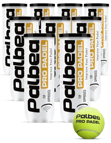 Image of Palbea PRO Padel Balls. 6 /12 /24 Tubes of 3 Padel Tennis Balls FIP Approved. Paddle Balls Made of HV Felt for Training and Tournament. Suitable for Any Surface or Sites.