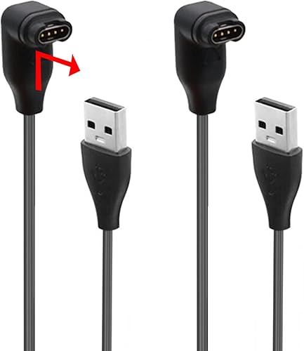 Miimall - Adaptador de cargador compatible con reloj Garmin Watch, adaptador de diseño de codo para Garmin Forerunner 965265265S, para Garmin Fenix
