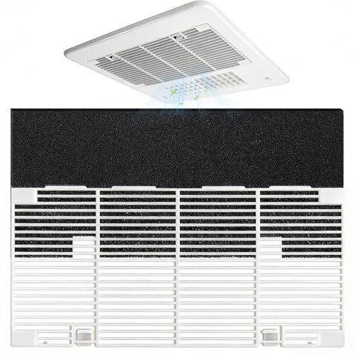 Dianrui RV A/C Vent Cover for Dometic AC Cover Replacement, 14.1' x 7.7' Duo-Therm RV Air Conditioner Grille Replacement with RV A/C Filter, RV Air Conditioners Parts for Dometic 3104928.019