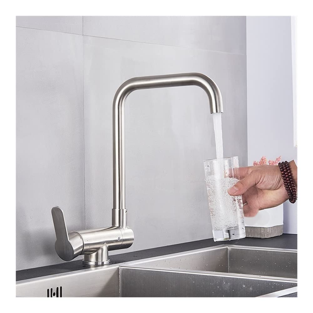Robinet évier cuisine noir pliable et rotatif pour fenêtre basse