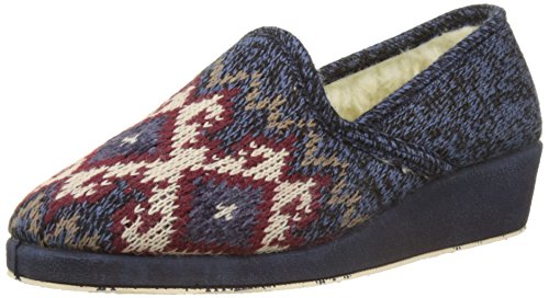 Victoria MORUNA Lana GRECA, Zapatillas de Estar por casa Mujer, Bleu Marino,...