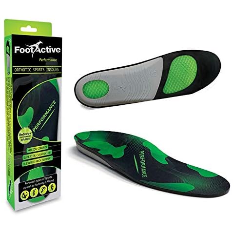 FootActive Performance Arch Support Insoles | NHS Approved | Full Length Sports Insoles | Designed to Reduce Heel Pain, Plantar Fasciitis and Flat Feet | L Cover