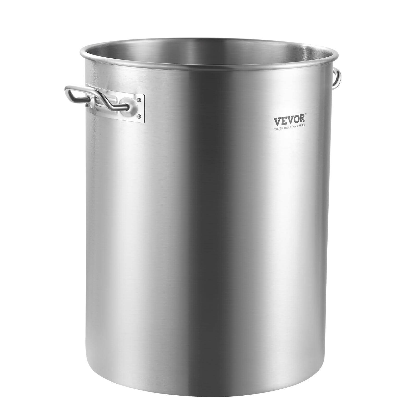 VEVOR Pentola in acciaio inox, pentole da 36 litri, pentola per salsa con cestino, coperchio e manico, pentola resistente di grado commerciale, trattamento levigatura, per cottura a vapore o frittura