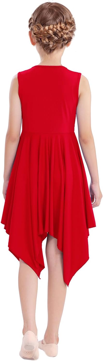 Praise Dance Overlay Tunics for Girls Worship Liturgical Church Dance Dress Irregular Flowy Lyrical Dancer Costume - Image 4