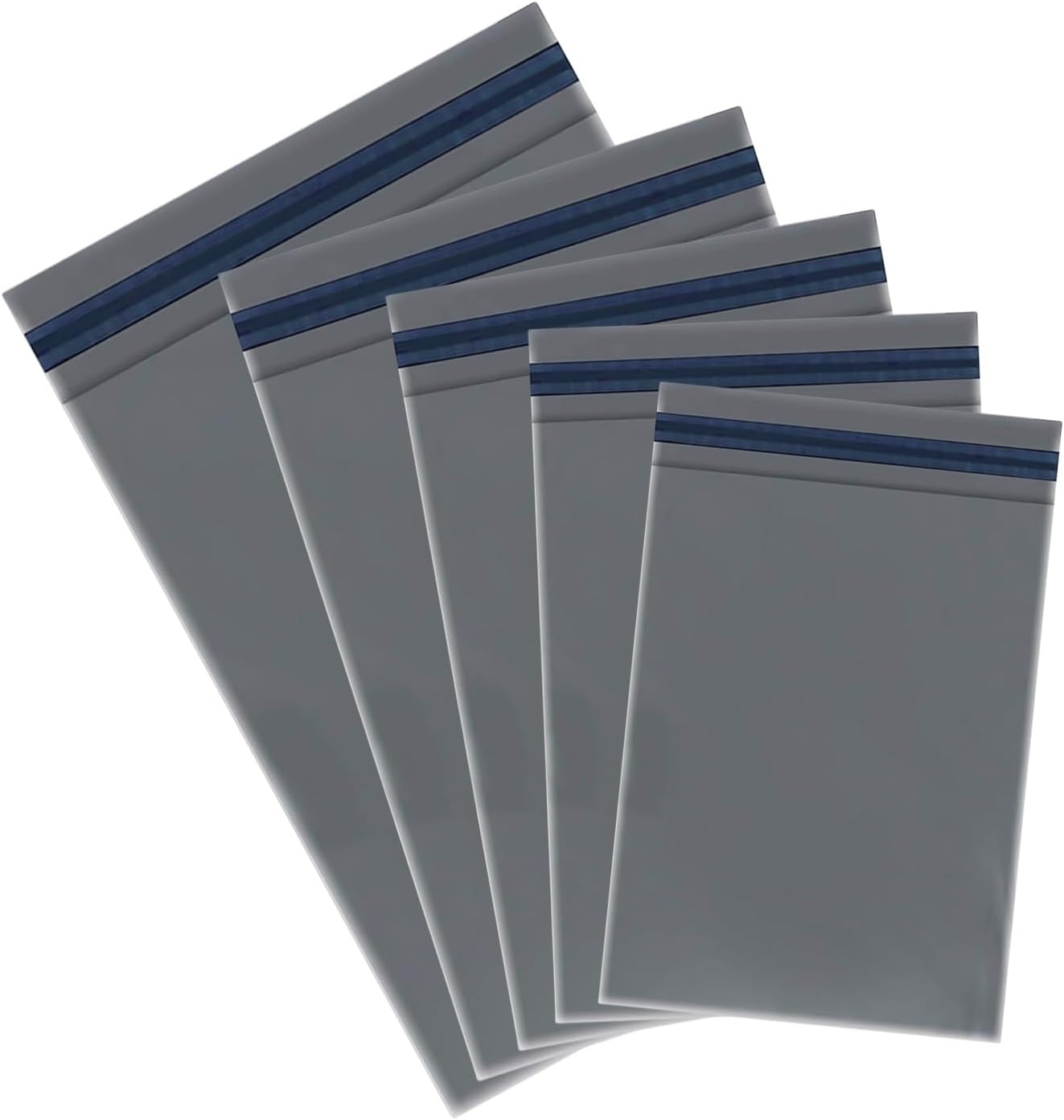 50 Pack of Assorted Grey Parcel Bags SelfSealing Polythene Mailing