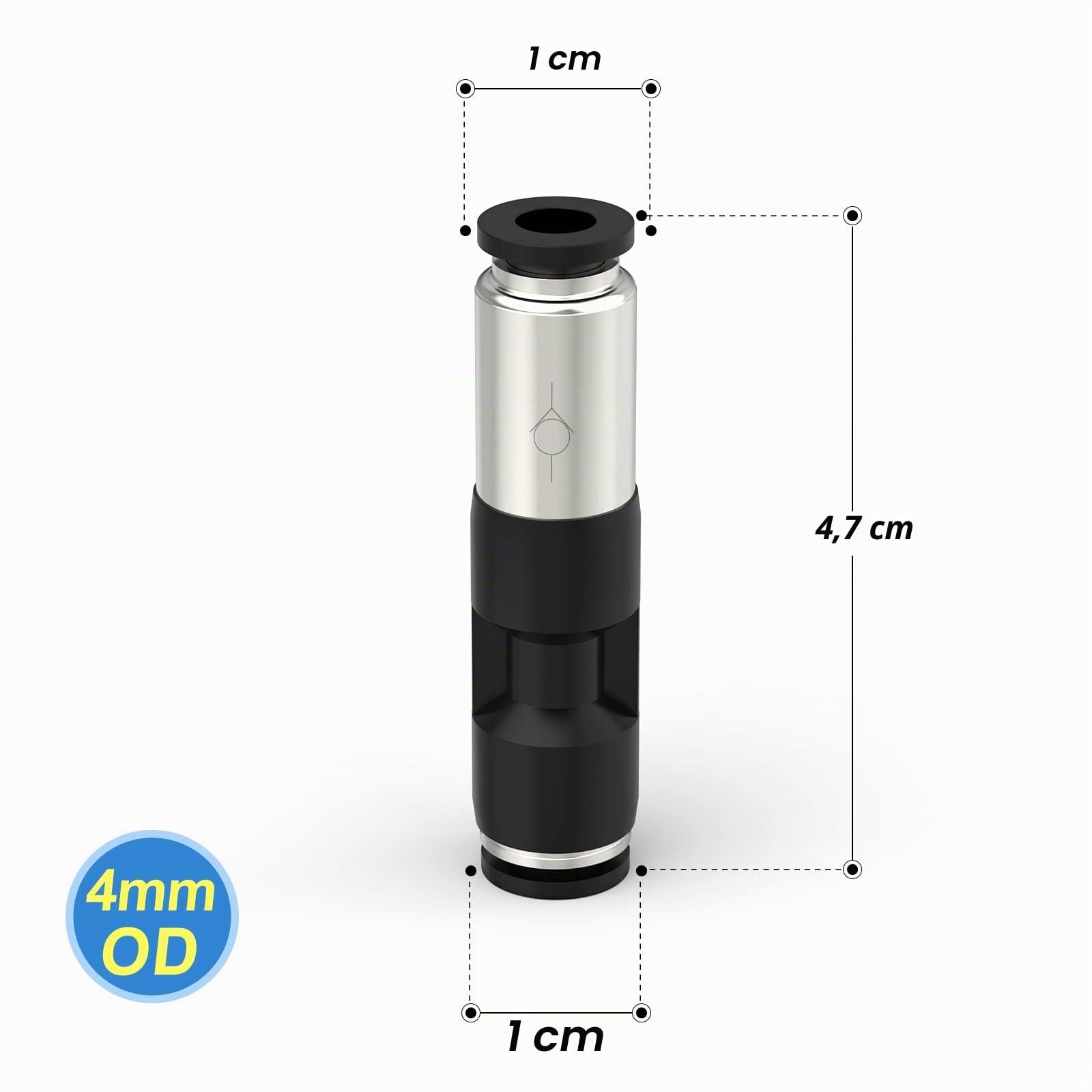 TAILONZ PNEUMATIC 4mm Schwarz Quick-Stecker Typ Rückschlagventil Gasrohr Kupplung SPU Rückschlagventil 5PCS
