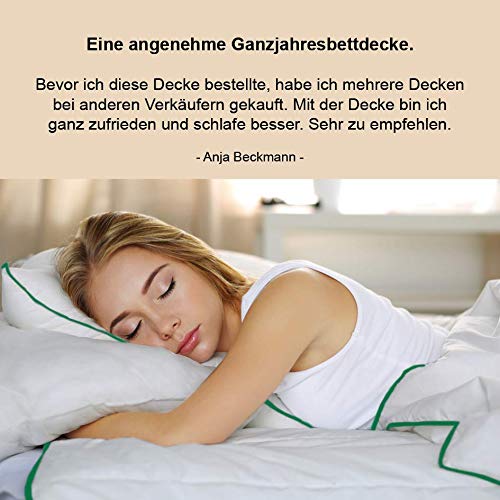 Bergmann Bettdecke Bambusmotiven für Allergiker, Kinder und Erwachsene, Microfaser Decke, Steppdecke waschbar bis 95°, Öko Tex, Schlafdecke - Weiche Steppbettdecke Polyester Füllung 135 x 200 cm - Image 5