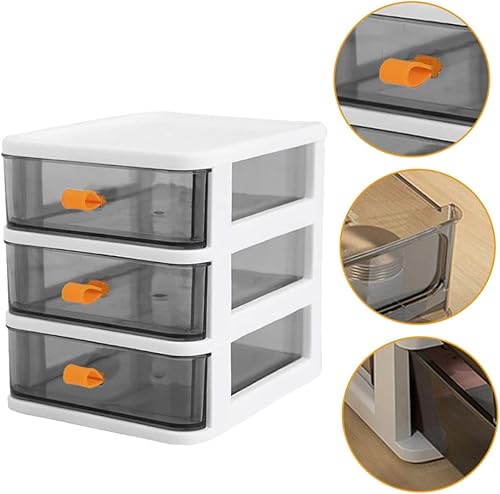 Miniatura 9 de Cabilock Caja de múltiples capas Cajón de almacenamiento Oficina Cajón Organizador Escritorio Almacenamiento Contenedores de plástico