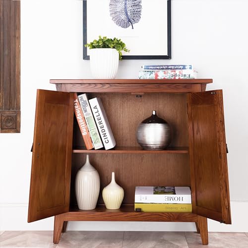 Image of Leick Home Mission Console Cabinet, 30 inch, Russet