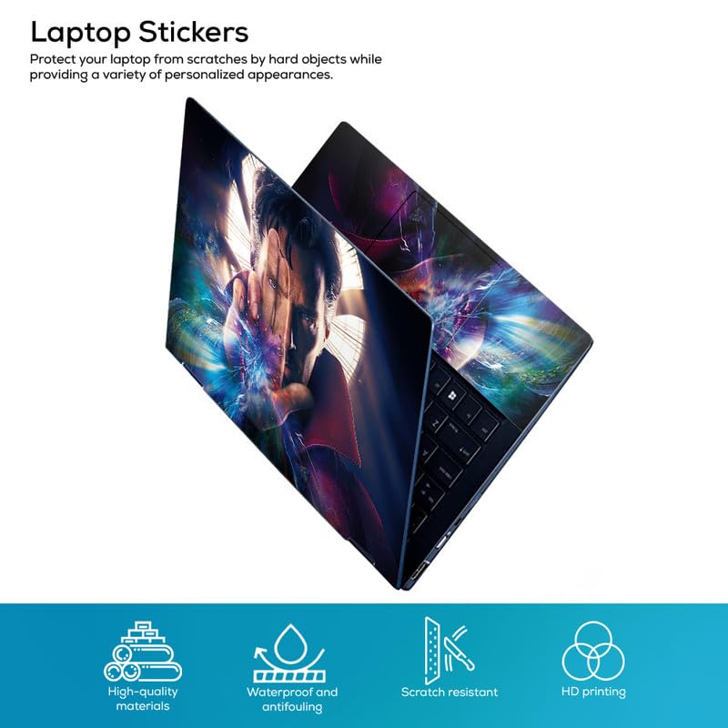 Image of DR. Strange Full Vinyl Laptop Skin /Sticker /Cover for 17 to 17.3 Inches Laptops Laminated-Removable-HD Quality Compatible for Hp-Dell-Sony-Lenovo-Asus etc.(16.5x11 Inches)
