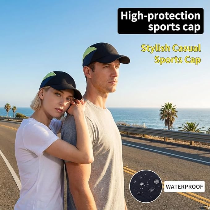 Image of Venzina Summer Cap for Men UPF 50+ Sun Protection Ultra Lightweight Breathable for Cricket Running Gym Tennis Cycling