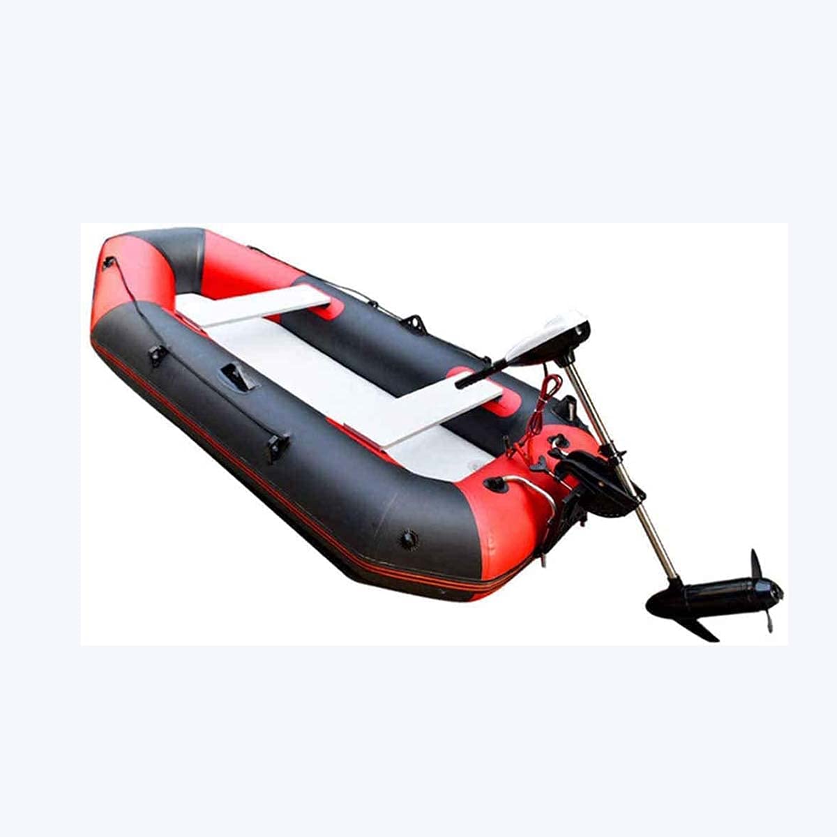 KANBUN Kayak, Canoa in Kayak Gonfiabile, Barca da Pesca a 2 Persone, Resistenza all'Usura Spessa in PVC, con Remi di Alluminio e Pompa ad Aria in Uscita Elevata
