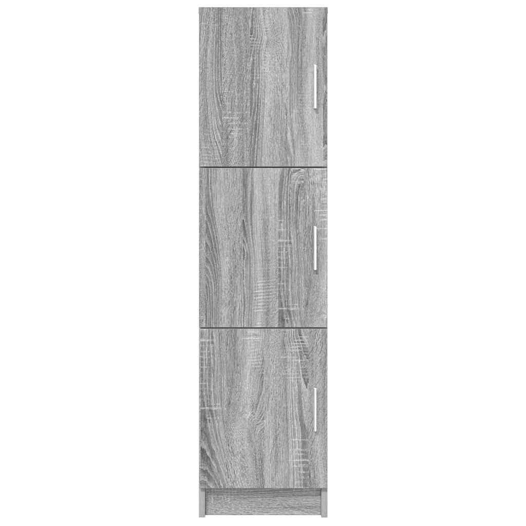 Madera elaborada Moderno Alto Gris 31 5 x 32 x 122 5 cm | Aparador Alto Gris Sonoma 31.5 x 32 x 122.5 cm Armario de Almacenamiento con 3 Puertas para Salon Comedor y Estudio, Moderno