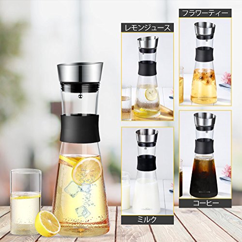 ピッチャー ガラスポット 冷水筒 透明ガラスポット 麦茶ポット