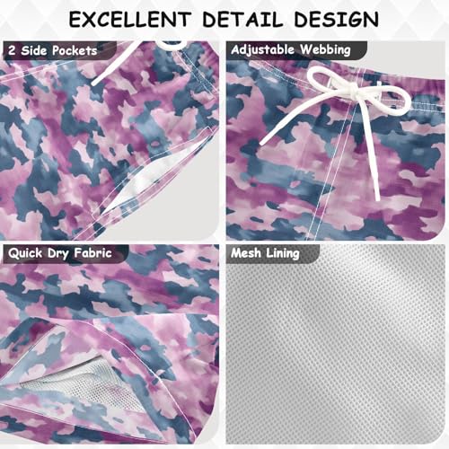 JUNZAN Camo Boys Swim Trunks Toddler Swimming Trunks for Boy Beach Swim Shorts Denim Blue3