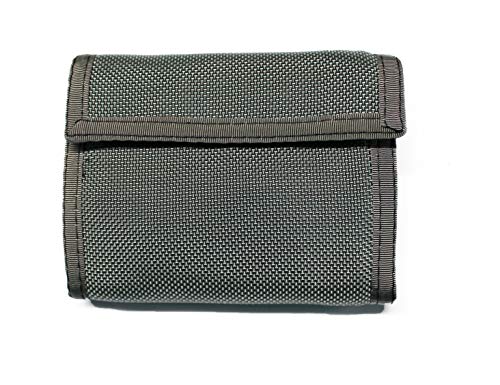 Ballistic Nylon Bifold Wallet with Zippered Coin Pocket (Grey) - Made in USA4