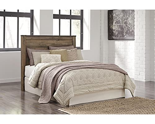 Signature Design By Ashley Trinell Rustic Panel Headboard, Queen, Warm Brown #TOP1