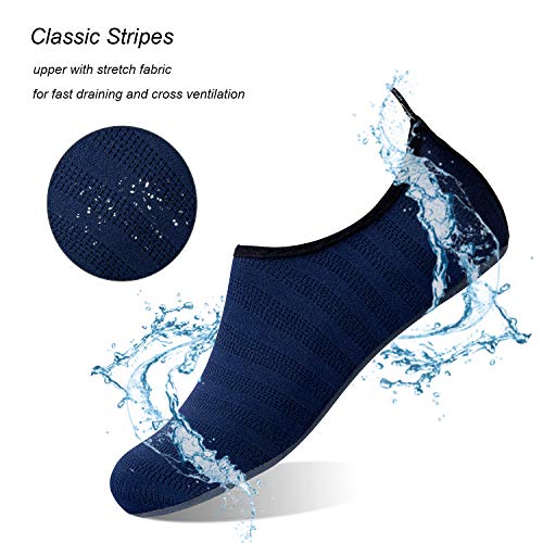 Image of WateLves Water Shoes for Womens Mens Barefoot Quick-Dry Aqua Socks for Beach Swim Surf Yoga Exercise New Translucent Color Soles