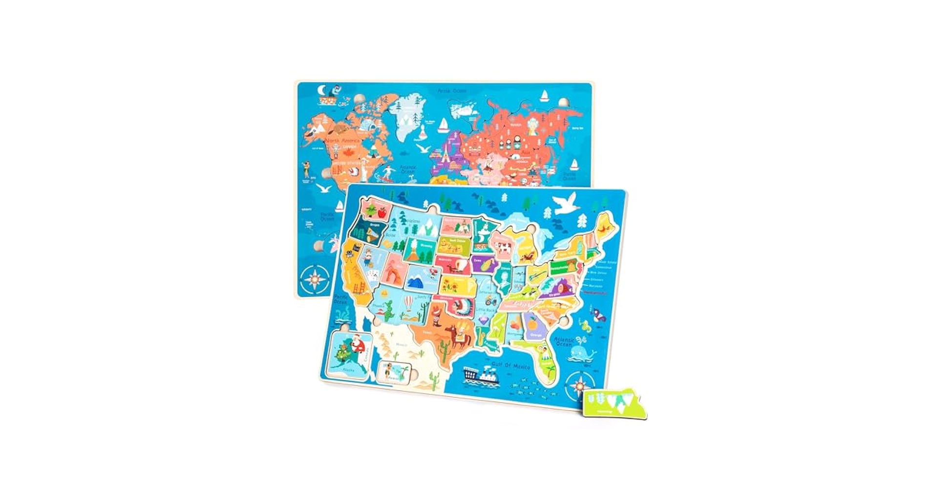 Amazon.com: 2 Pack Puzzles for Kids Ages 4-6, Wooden Puzzles