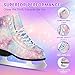 LEVYTEMP Women's/Girls Figure Ice Skates - Youth Purple Glitter Figure Skating Shoes with Two Insoles - Comfortable, Safe Indoor Outdoor Rink Size US 5