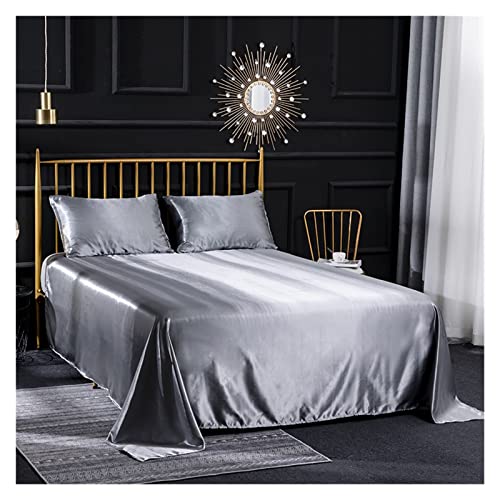 Drap plat en satin de soie camel or lit de mariage chic - 5