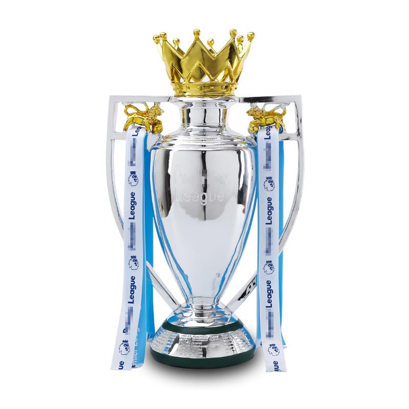 HousunziPremier Champions Trophy Replica Barclays Premiership Trophies Football League Souvenir Fans Collectibles Gifts Home Decoration Display Ornaments Resin,44cm