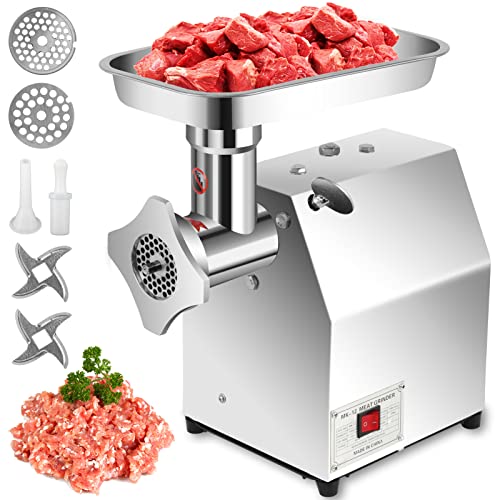Commercial Meat Grinder Electric Meat Grinding Machine,850W 550Lb/H Heavy Duty Meat Mincer Sausage Stuffer Sausage Maker With 2 Grinding Plates For Restaurants Supermarkets Butchers Shop #TOP1