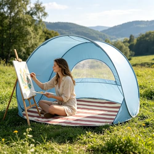 Vela de sombra ligera que soluciona el calor en el camping y deportes 7