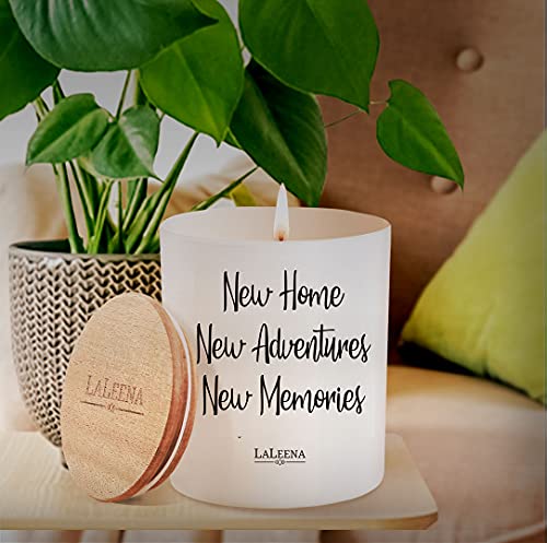 Scented Soy House Warming Candle – Glass Jar Candle Gift With 100% Organic Soy Wax & Fragrance Oil – New Home Decor For Women, Men, Couples, Meditation, Yoga, & More By Laleena, 14 Oz., Ocean Breeze #TOP4