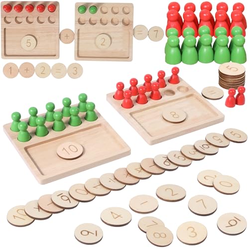 TEUVO Montessori Jouet Apprendre a Compter pour Enfants, Educatif Montessori