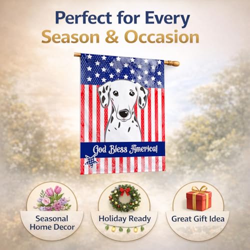 Drapeau dalmatien Caroline's Treasures BB2140CHF pour grande maison multicolore