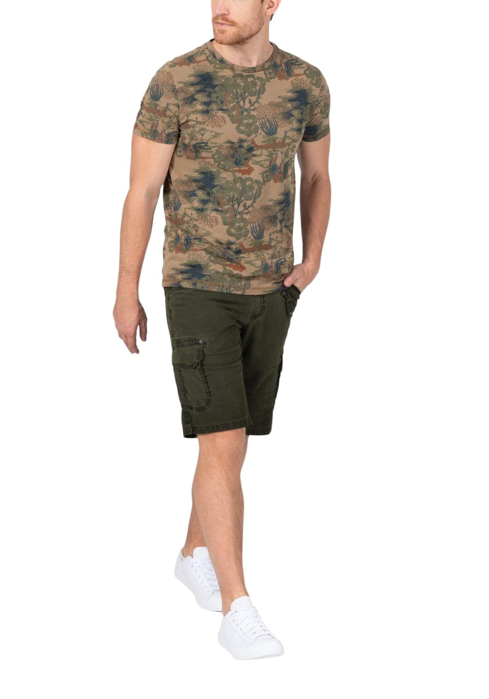Timezone Męskie spodenki cargo bermudy Regular Rikertz Short Mid Waist Regular Fit
