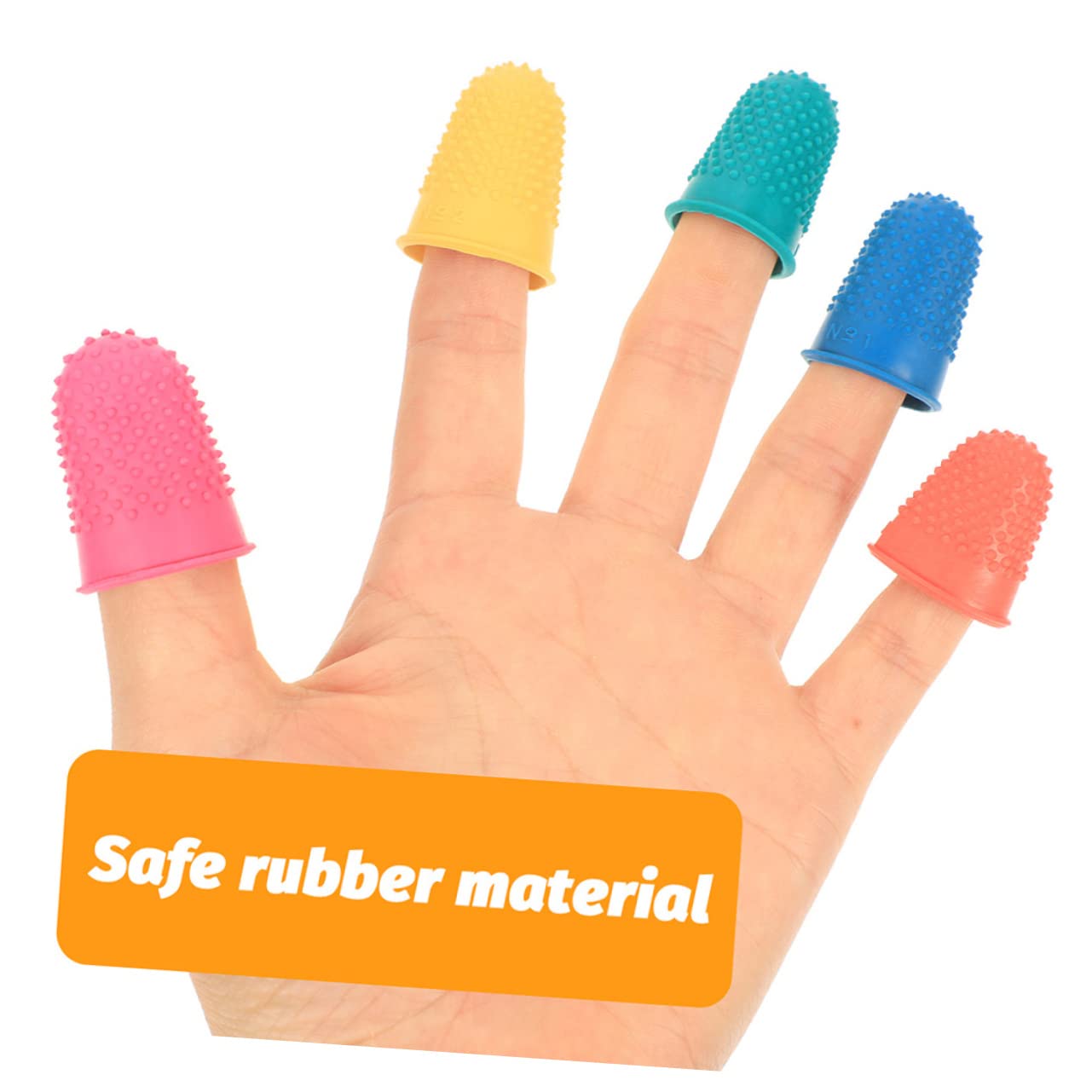 FOMIYES Protectors for Work 50pcs Rubber Silicone Material Non-Slip and Anti-Static for Carving Jewelry Buffing Random Color