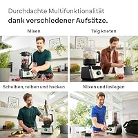 Braun PowerBlend 7 – Hochleistungs-Standmixer mit 30.000 U/min für cremige Smoothies, Shakes & Saucen, TriAction-Mixkrug, iTextureControl, Smoothie2Go 600 ml To-Go Becher, 1400W, Schwarz (JB7568BK) – Ansicht 2