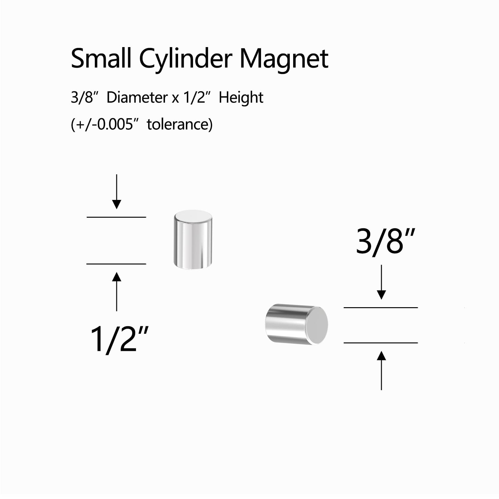 Powerful Neodymium Cylinder Magnet - 3/8”D x 1/2”H - 24 Pack, Strong Neodymium Disc Rare Earth Magnets,Round Magnet for Office,Whiteboard,Dry Erase Board,Fridge,Crafts,Strong Map Magnets — Amazon image 2
