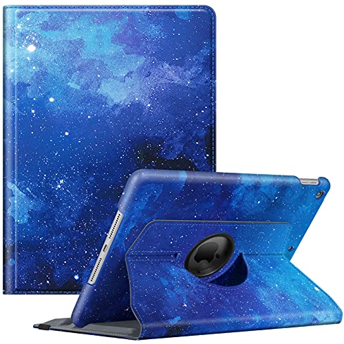 Image of Fintie Rotating Case for iPad 9th Generation (2021) / 8th Generation (2020) / 7th Gen (2019) 10.2 Inch - 360 Degree Rotating Stand Cover with Pencil Holder, Auto Wake Sleep, Blue Starry Sky
