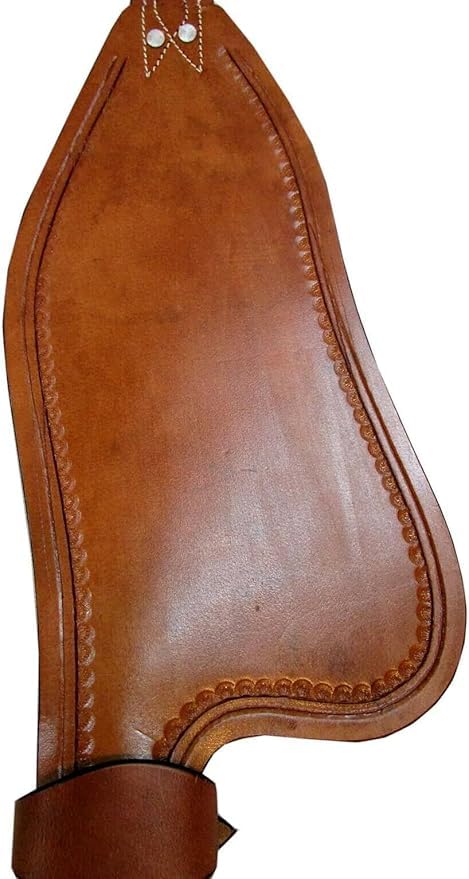 EQUIEMPRESS Horse Western Leather Fender Replacement Saddle Fender Pair Set for Roping Trail Barrel Pleasure Saddles with Belvin Buckles A11
