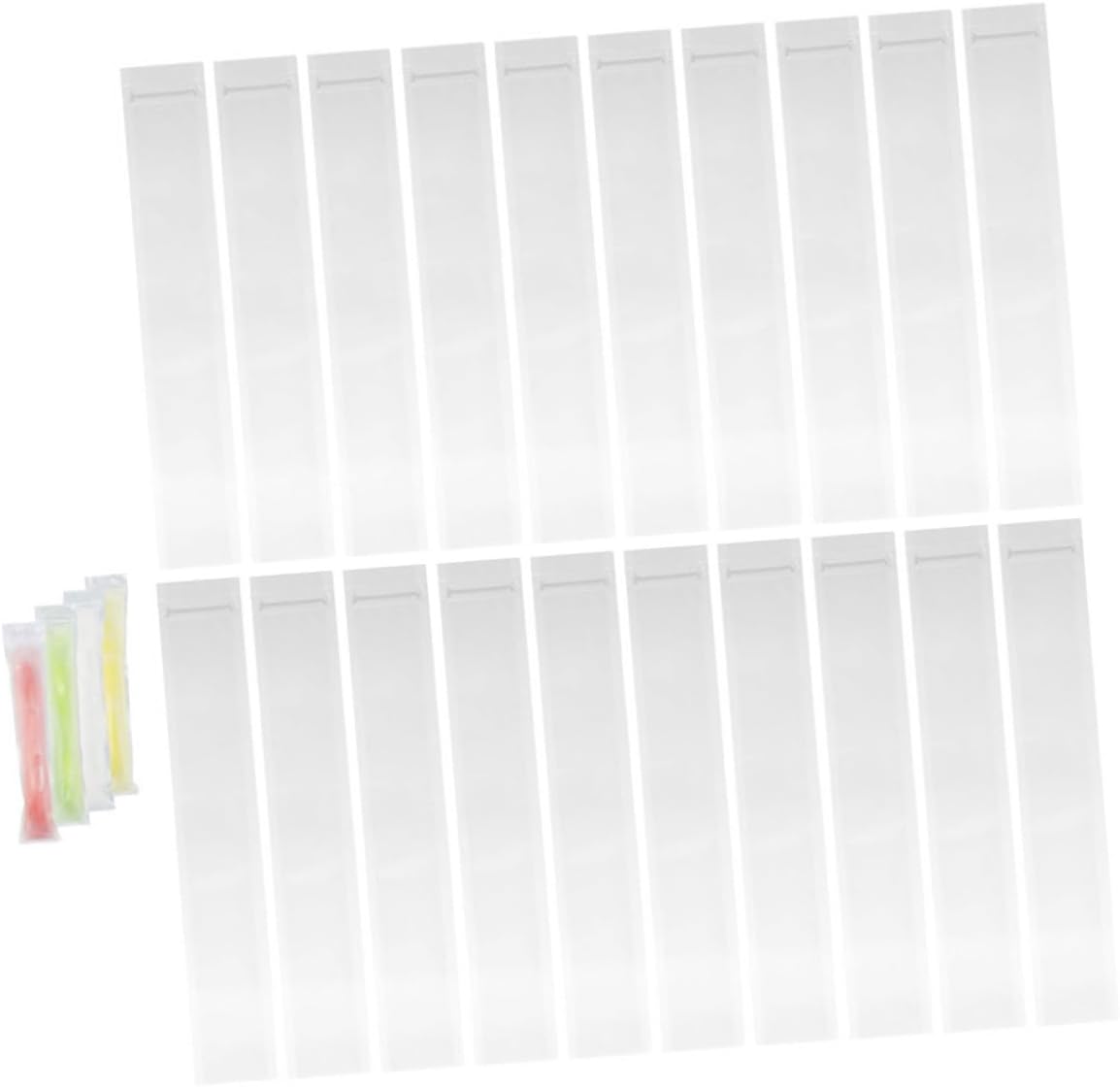 250pcs Ice Candy Making Bags Self-sealing Ice Pouches for Homemade Treats Molds Funnel for and Fun