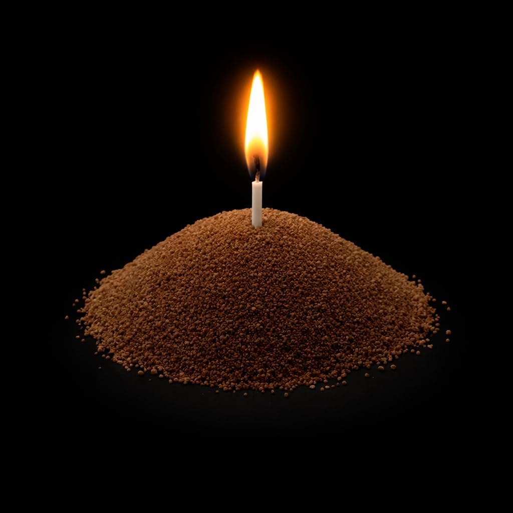 Sand Wax Candle Making Kit – 5 Wooden Wicks & 15 Cotton Wicks, 500 g Premium Fragrance-Free Sand Wax (Ironstone Brown)