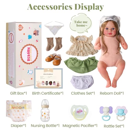 Muñeca Reborn BABESIDE de 20 pulgadas para niñas miniatura 7