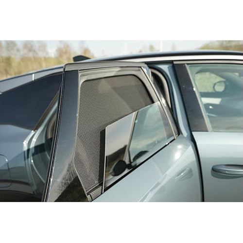 CAR SHADES Satz (Hintertüren) kompatibel mit Peugeot 3008 III 2024- (2-teilig) - Passgenaue Sonnenschutzblenden, Schwarz