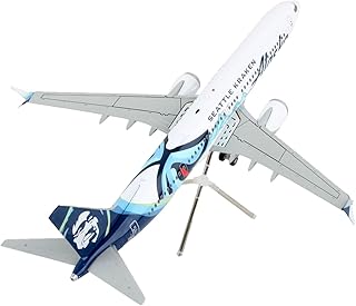 Boeing 737 MAX 9 Commercial Aircraft Alaska Airlines - Seattle Kraken White with Blue Tail Gemini 200" Series 1/200 Diecast Model Airplane