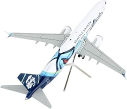 GeminiJets Boeing 737 MAX 9 Commercial Aircraft Alaska Airlines - Seattle Kraken White with Blue Tail Gemini 200" Series 1/200 Diecast Model Airplane