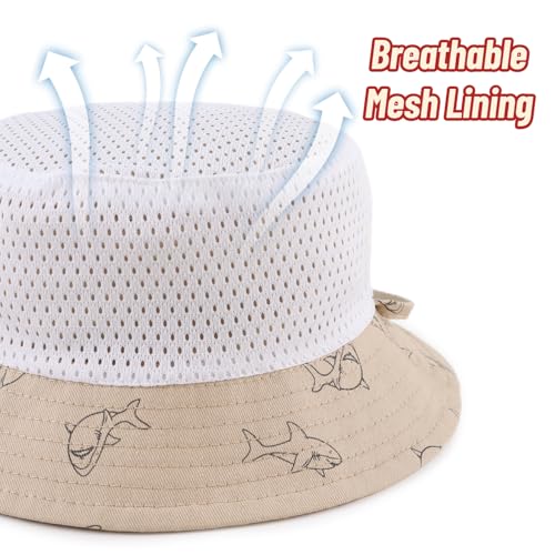 Toddler Boy Sun Hat Summer Baby Bucket Hat Infant Boys Beach Cap UPF 50+ Kids Sun Protection Hat4