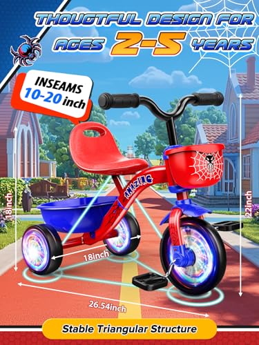 Spider Lighting Wheel Toddler Tricycle
