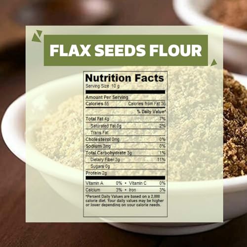 Image of Wonderland Foods 200g Whole Ground Flax Seed Flour Pouch | Flax Seed Flour /Powder or Alsi ka Atta, Alsi Powder, Excellent for Rotis and Baking
