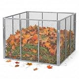 HomeLuxWorld Garten Komposter Metall, verzinkt, 750L, 100x100x75cm, Silber